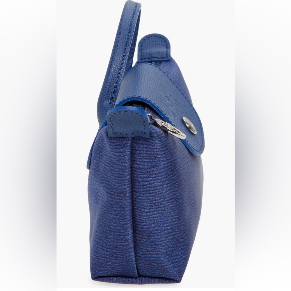 Longchamp Blue Small Top-Handle Cosmetic Pouch - Picture 4 of 9